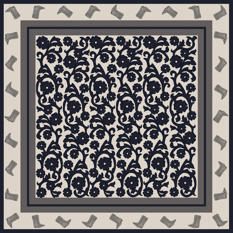 Paisley Boots Navy image 0