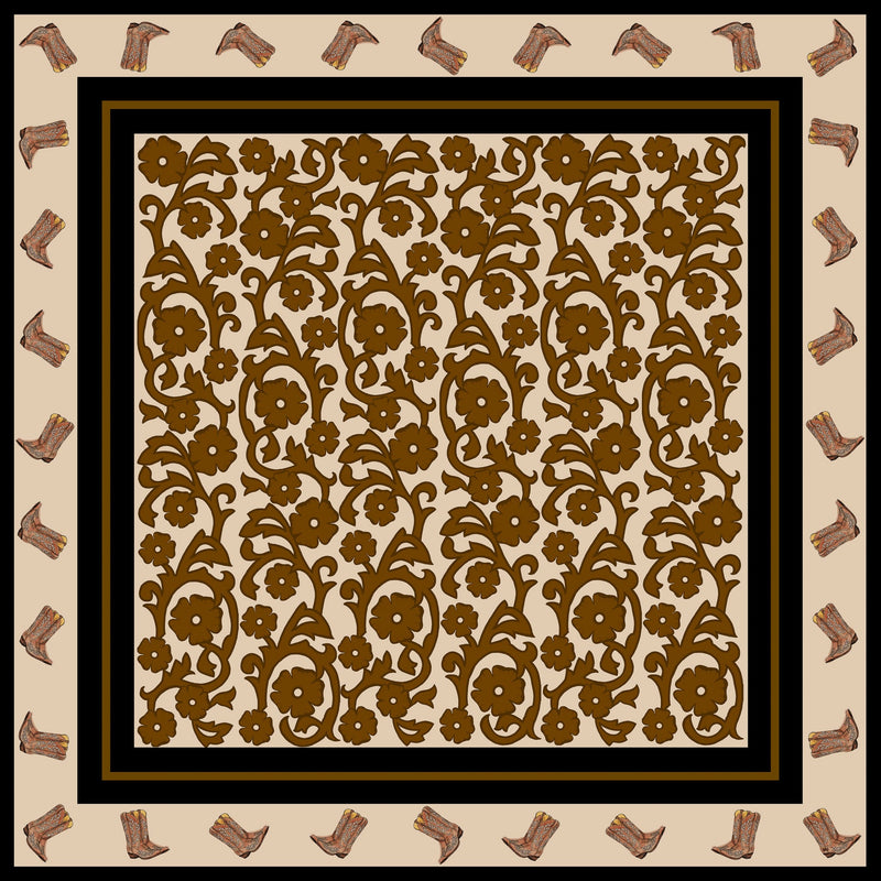 Paisley Boots Black/Brown image 0