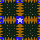 Frontier Star — Medium Silk Scarf (Midnight Range)