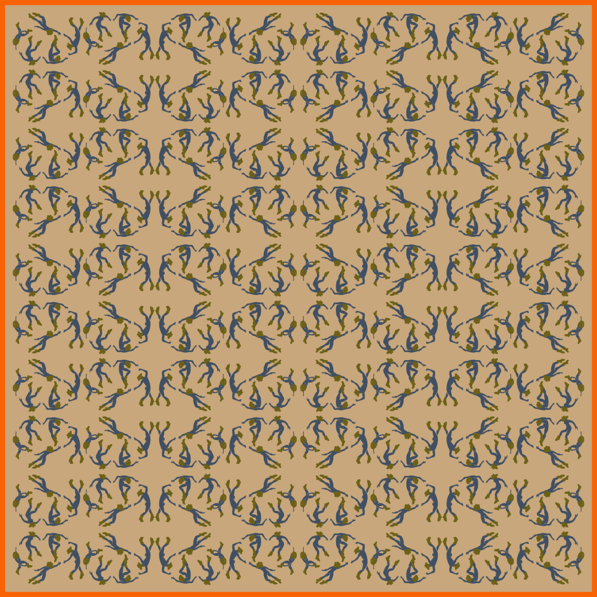 The Two-Step — Medium Silk Scarf (Neutral)