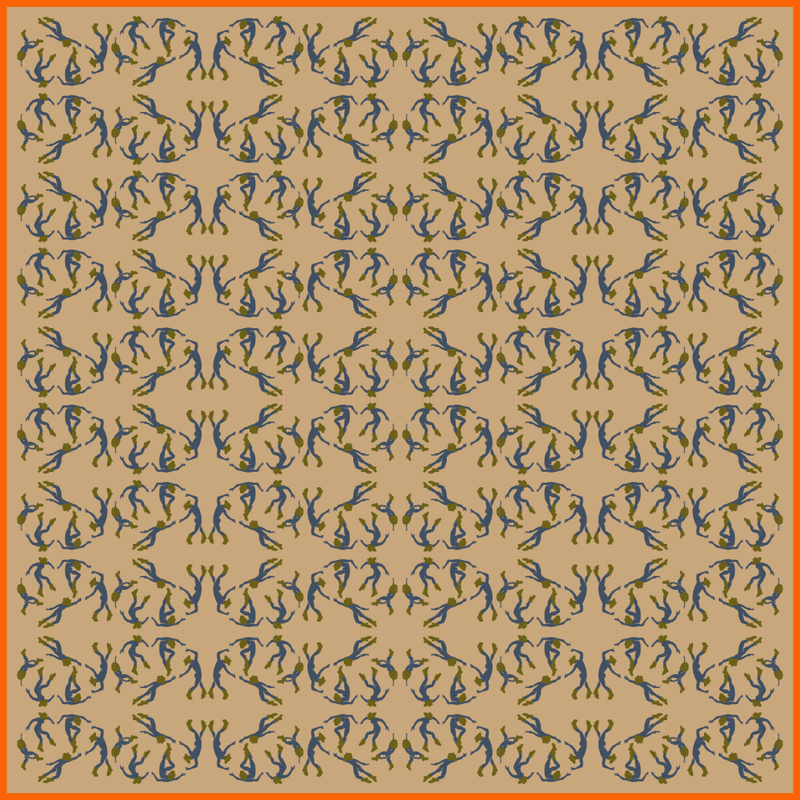 The Two-Step — Medium Silk Scarf (Neutral)