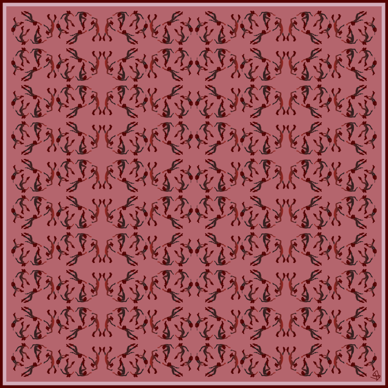 The Two-Step — Large Silk Scarf (Wine)